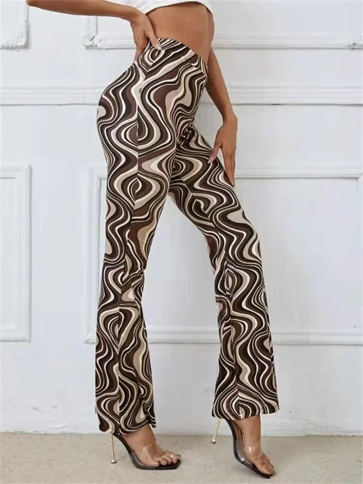 Lynn -Trendy flare broek hoge taille