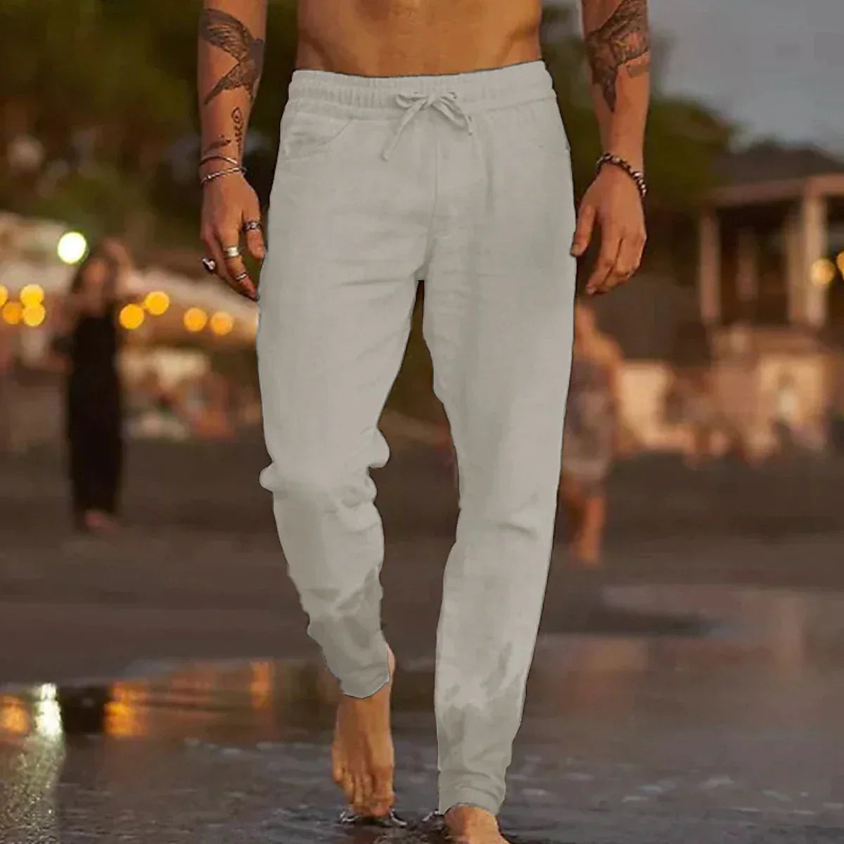 Cas - Casual linnen broek voor heren