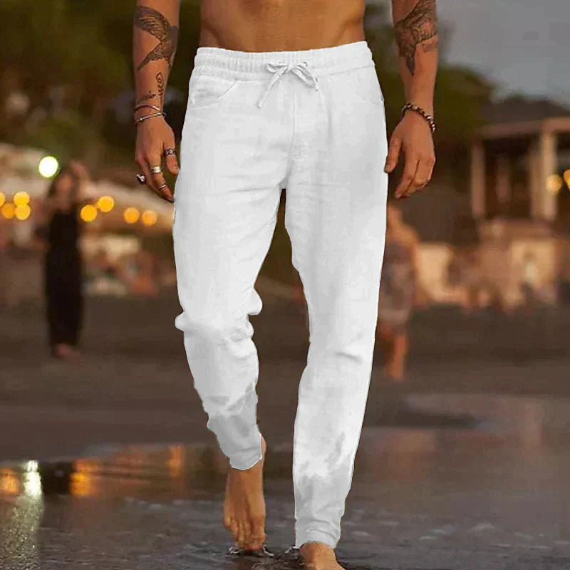 Cas - Casual linnen broek voor heren