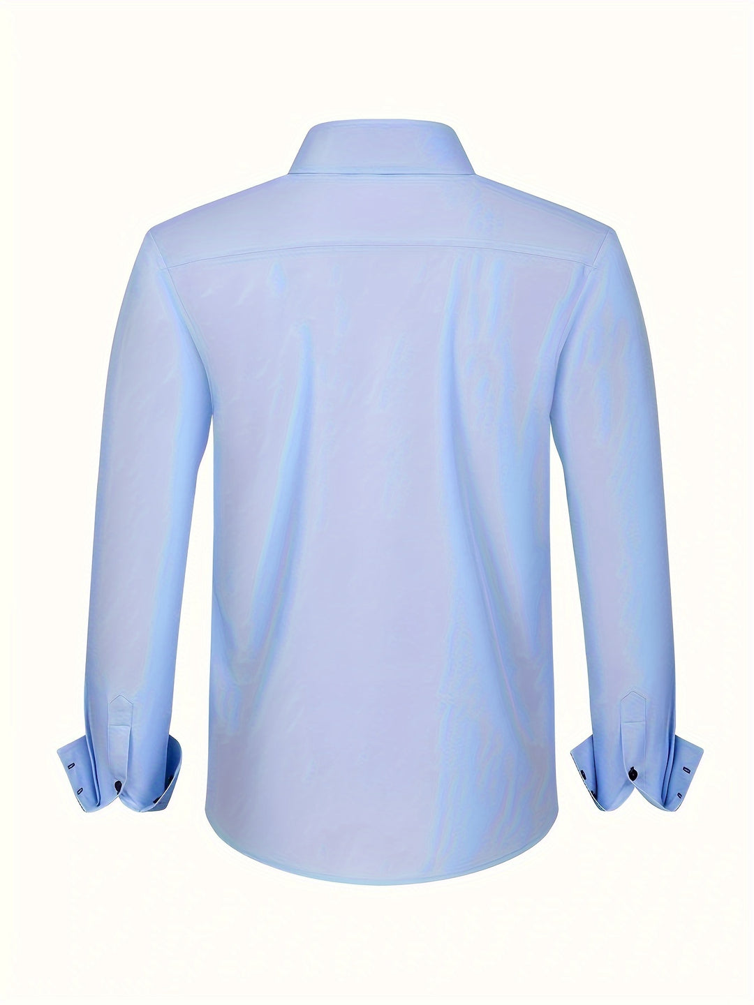 Eleganzo™ – Slim Fit Heren Overhemd met Contrasterende Details