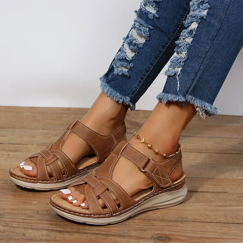 Noor - Lerenlook Sandalen