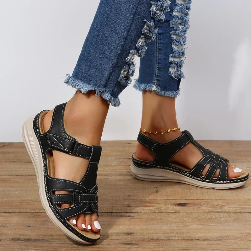 Noor - Lerenlook Sandalen