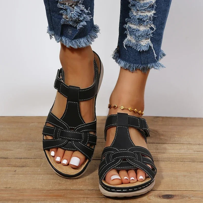Noor - Lerenlook Sandalen