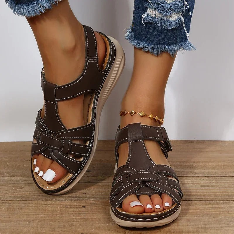 Noor - Lerenlook Sandalen