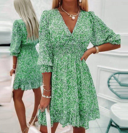 Maribell - Midi Jurk met bloemenprint