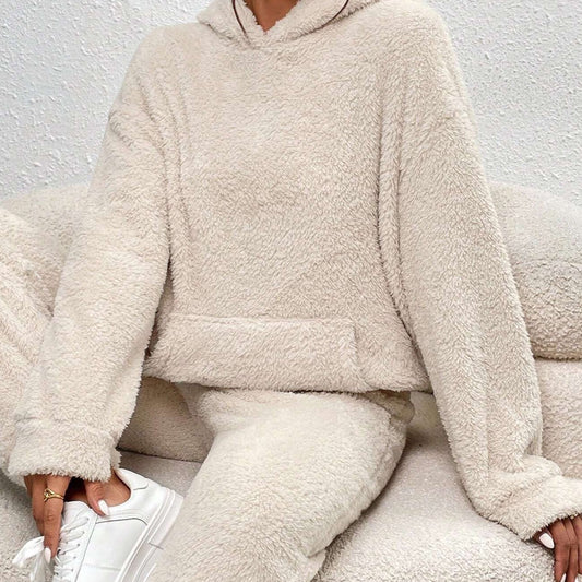 CloudLounge™ – Fleece Loungewear Set met Hoodie voor Dames