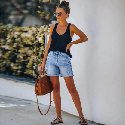 Aya - Denim Dames Shorts