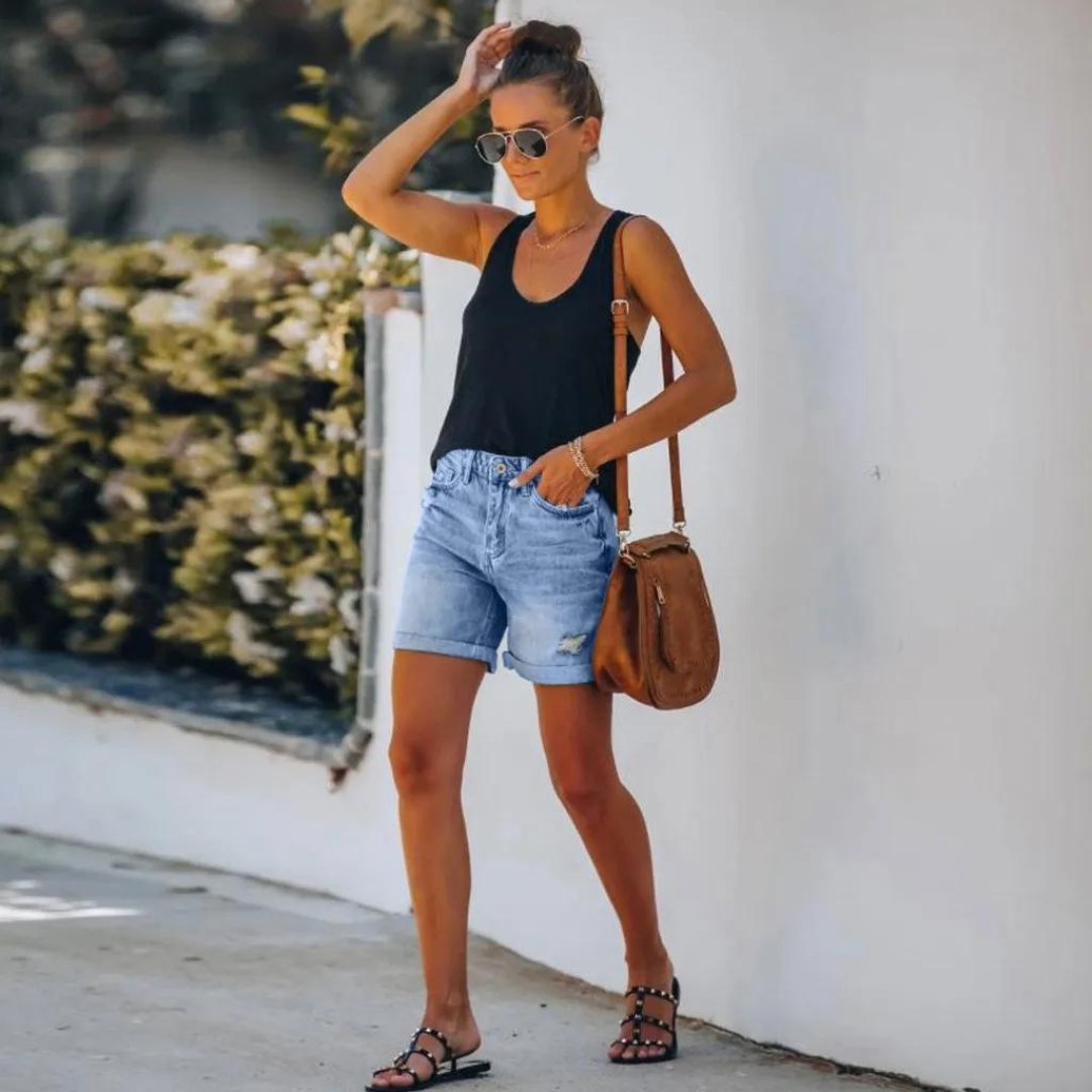 Aya - Denim Dames Shorts