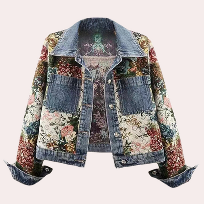 Marilyn
– Spijkerjas met bloemenmotieven