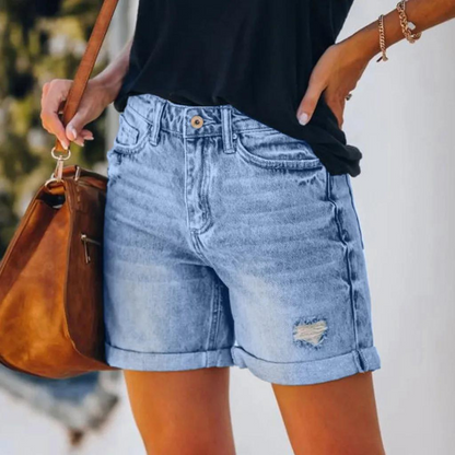 Aya - Denim Dames Shorts
