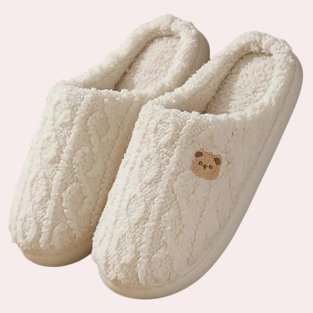 CozyPaw™ – Gebreide Pantoffels met Berenmotief