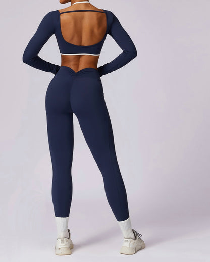 VitaFlex™ Luxe – Sportset met Lange Mouwen & Shaping Legging