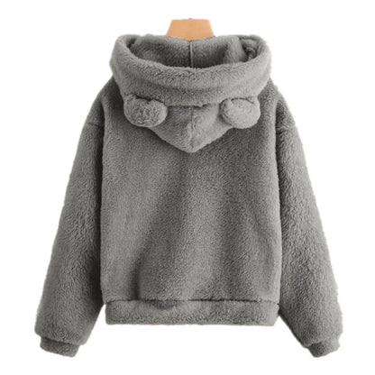 BearFleece™ – Teddy Hoodie met Oortjes voor Dames