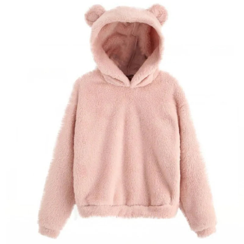 BearFleece™ – Teddy Hoodie met Oortjes voor Dames