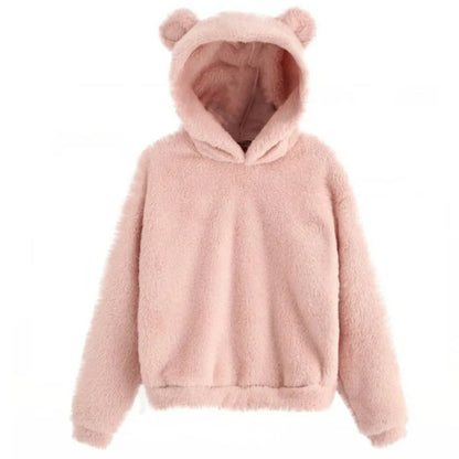 BearFleece™ – Teddy Hoodie met Oortjes voor Dames
