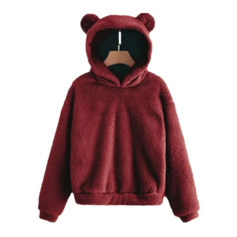 BearFleece™ – Teddy Hoodie met Oortjes voor Dames