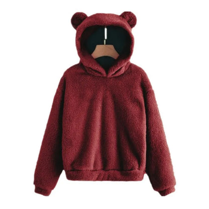 BearFleece™ – Teddy Hoodie met Oortjes voor Dames