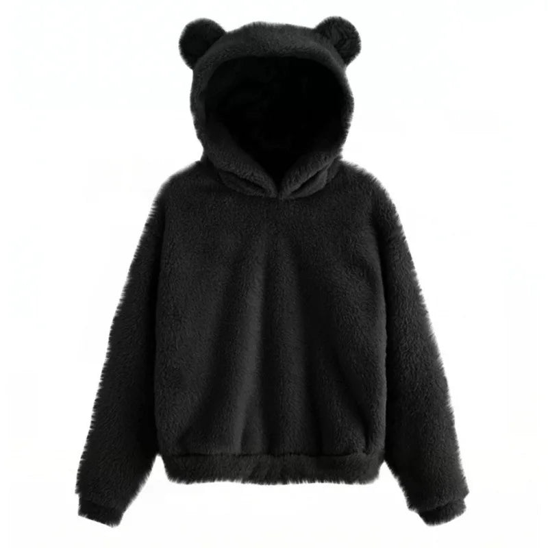 BearFleece™ – Teddy Hoodie met Oortjes voor Dames