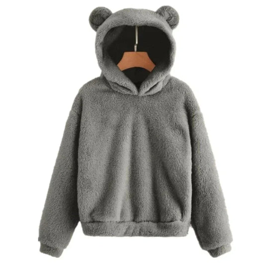BearFleece™ – Teddy Hoodie met Oortjes voor Dames
