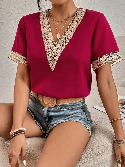 Nathalie - Elegante Kante Top