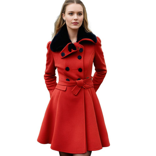 Ivory - Warme en lange winterjas voor dames