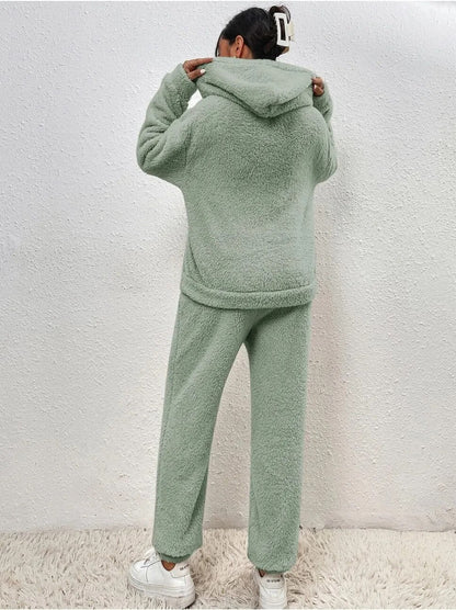 CloudLounge™ – Fleece Loungewear Set met Hoodie voor Dames