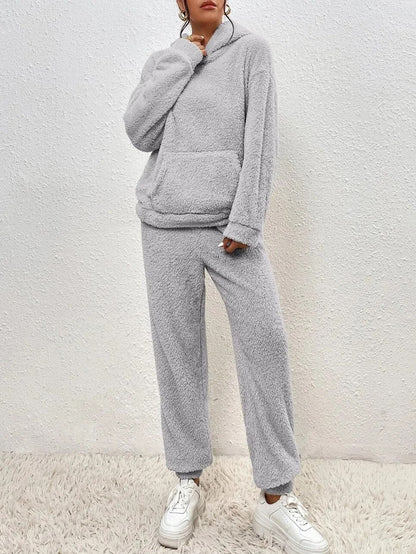 CloudLounge™ – Fleece Loungewear Set met Hoodie voor Dames