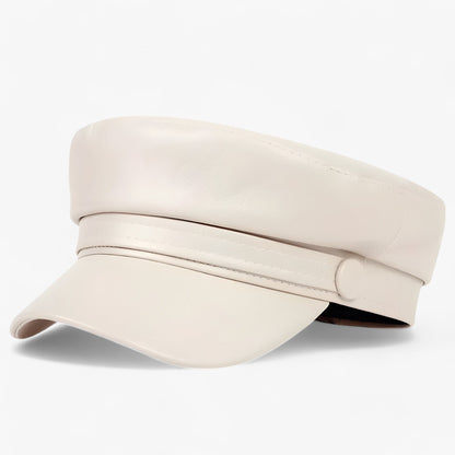 Wendy - Flat Cap | PU Lederen Hoed