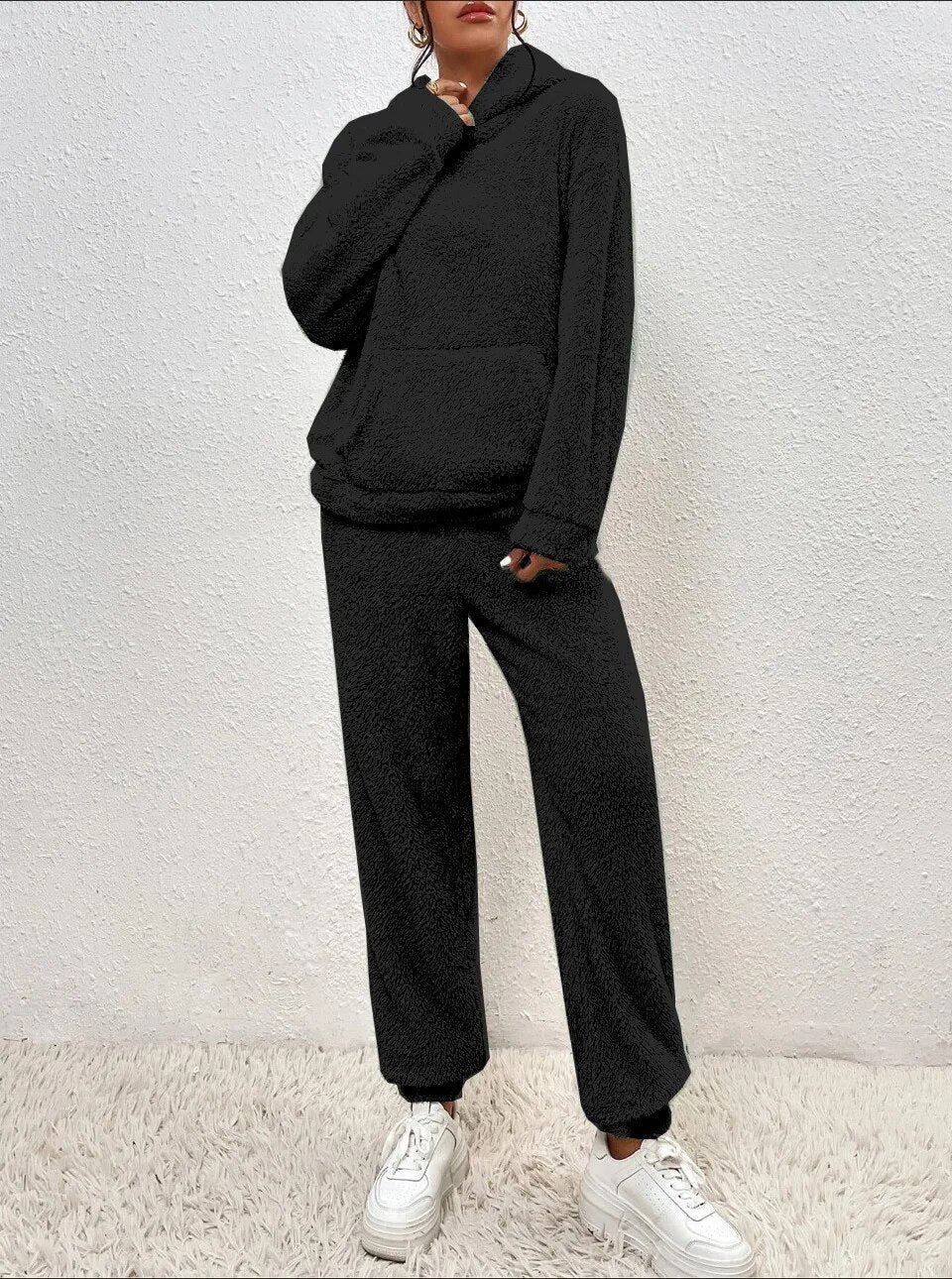 CloudLounge™ – Fleece Loungewear Set met Hoodie voor Dames
