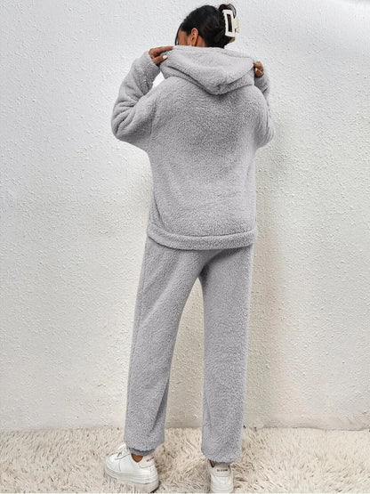 CloudLounge™ – Fleece Loungewear Set met Hoodie voor Dames