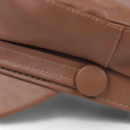 Wendy - Flat Cap | PU Lederen Hoed