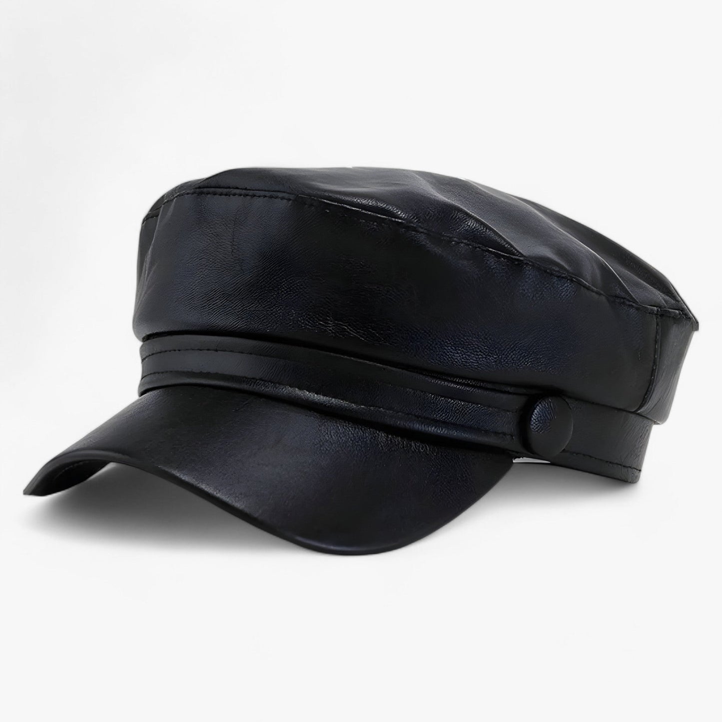 Wendy - Flat Cap | PU Lederen Hoed