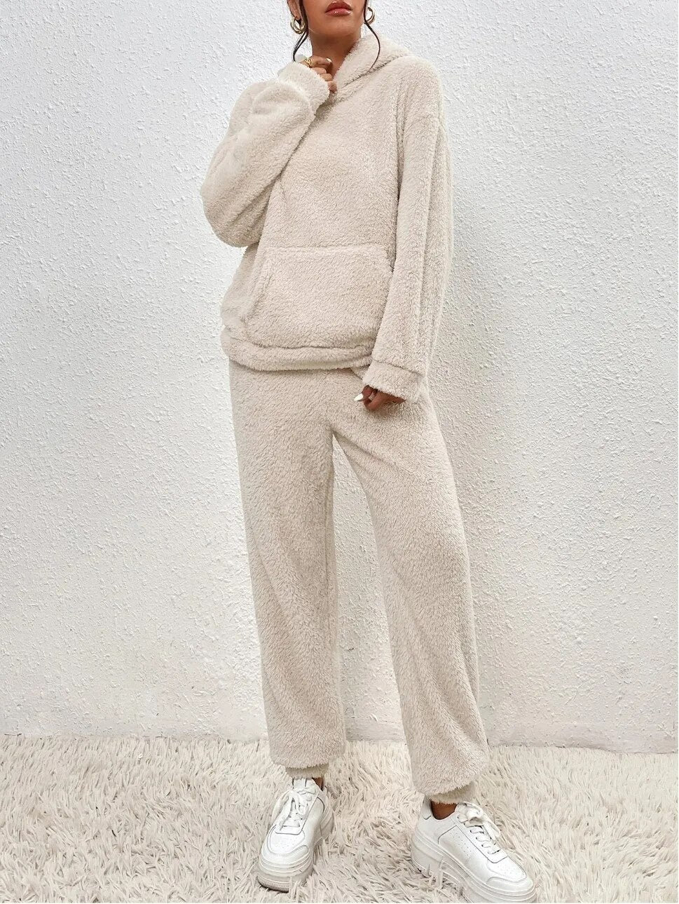 CloudLounge™ – Fleece Loungewear Set met Hoodie voor Dames