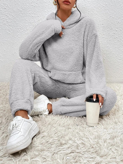 CloudLounge™ – Fleece Loungewear Set met Hoodie voor Dames