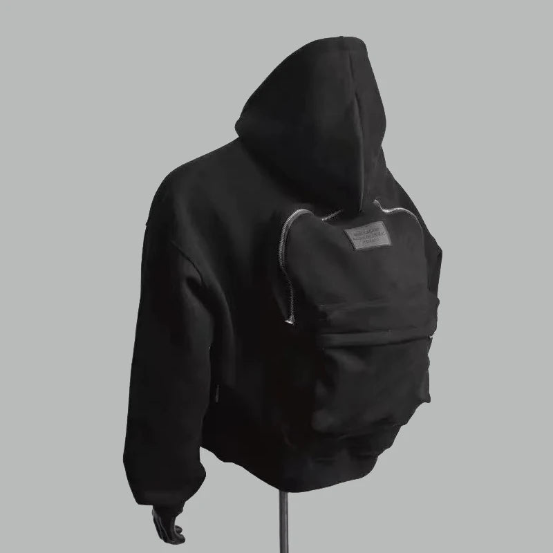 CarryHood™ – Hoodie met Ingebouwde Rugzak en Ritssluiting