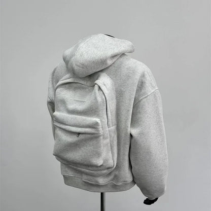 CarryHood™ – Hoodie met Ingebouwde Rugzak en Ritssluiting
