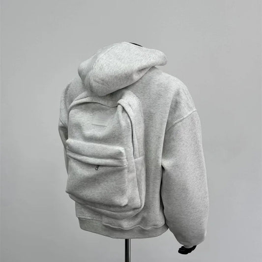 CarryHood™ – Hoodie met Ingebouwde Rugzak en Ritssluiting