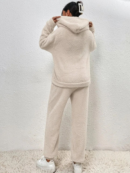 CloudLounge™ – Fleece Loungewear Set met Hoodie voor Dames