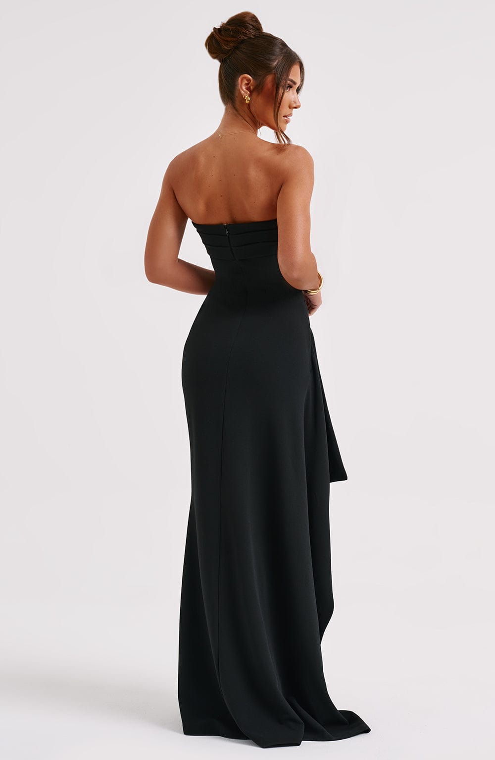 Aurora - Off-Shoulder Maxi Jurk met Hoge Split