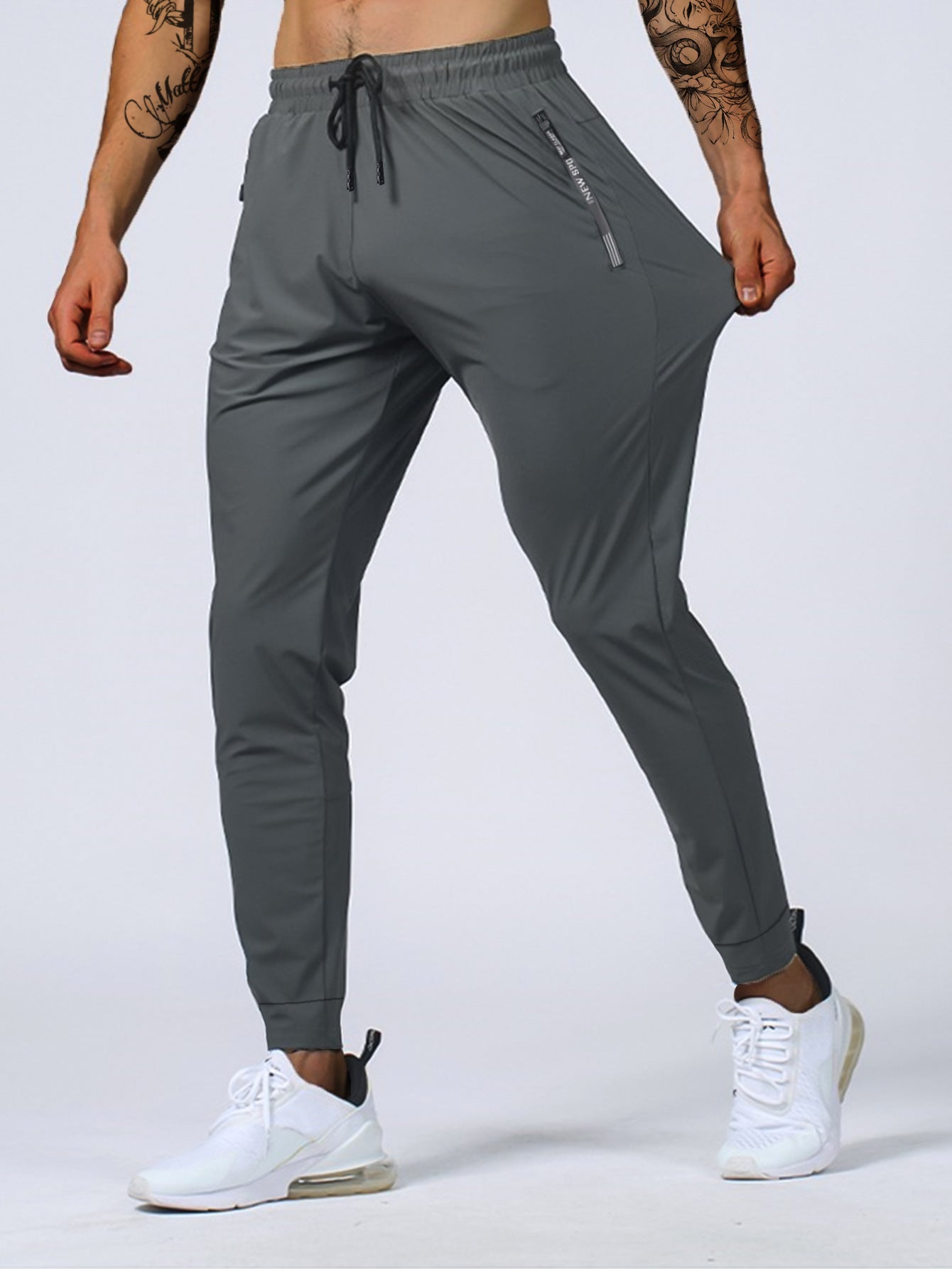 FlexForm™ – Heren Sport Jogger met Ritszakken & Stretch