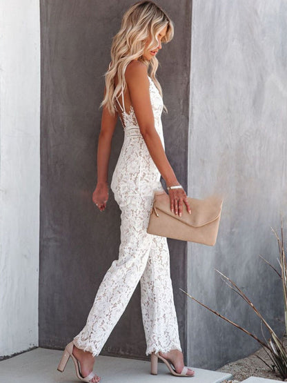 Roos - Elegante Kanten Jumpsuit