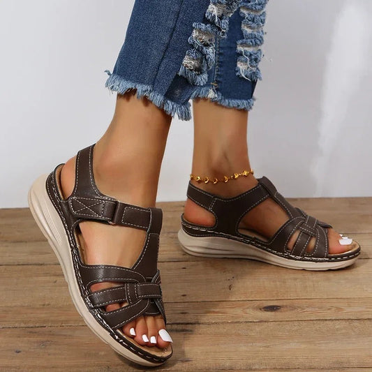 Noor - Lerenlook Sandalen
