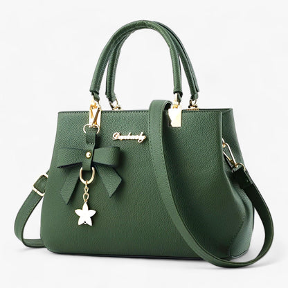 LuxeBella™ – Handtas met Strik en Gouden Accentens