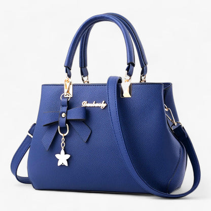 LuxeBella™ – Handtas met Strik en Gouden Accentens